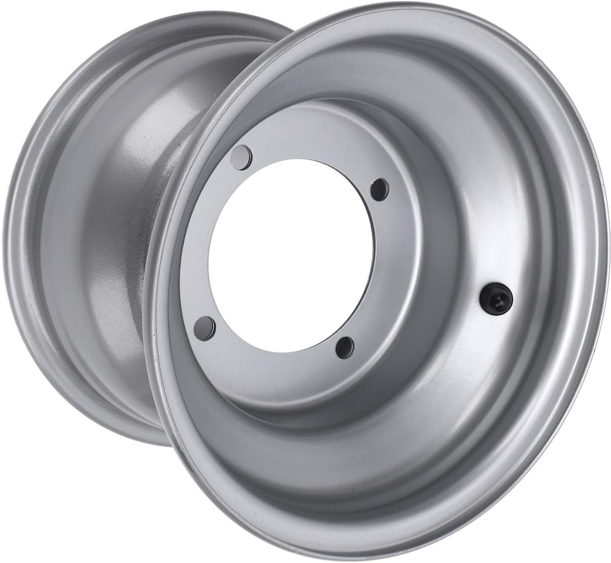 SnelShoppen - ATV Velg 18X9.50-8 Aluminium 8 Inch voor Kart Carts - Sterke en Duurzame Silver Velgen met 4 Gaten (Gatenafstand: 110 mm)