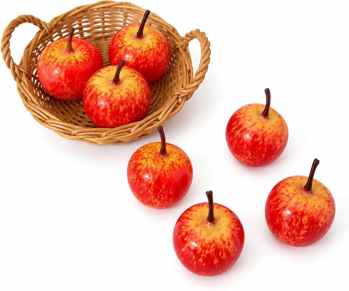 SnelShoppen - 30 Mini Kunstmatige Rode Appels Realistisch Decoratie Props voor Huis Keuken Tafel Feest Decoratie