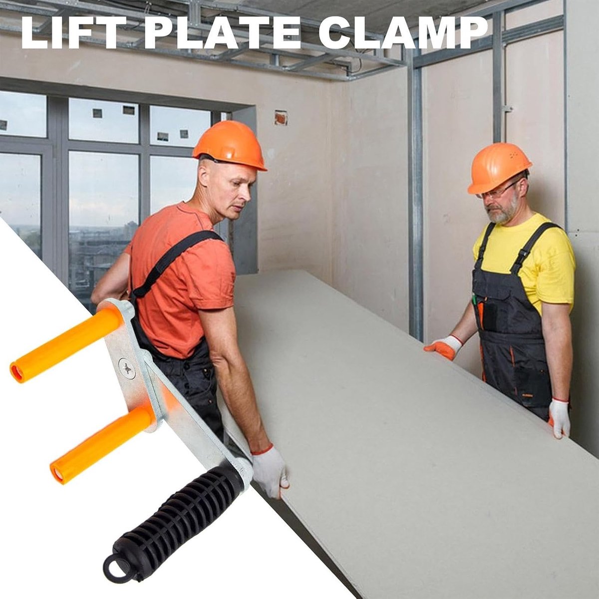 Paneeldragers Metaal - Multiplex Lifter - Zwaar Materiaal Tillen - Ergonomisch Ontwerp - 12.5 x 12 cm - Zwart