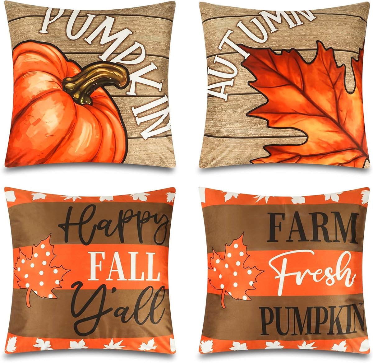 Geila Outdoor Cushion Covers 45 x 45 cm Set of 4 Dutch Velvet Boho Farmhouse Outdoor Cushion Covers for Patio Garden - ShopVlot
