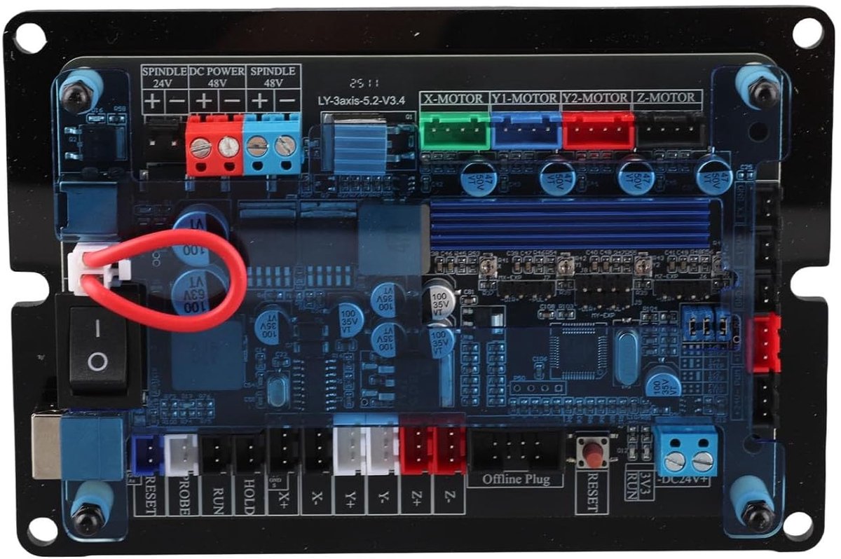 SnelShoppen - 32 Bit GRBL Controller Board voor 3 Assen CNC Stapper Motoren met Dubbele Y-as Aandrijving voor Houtbewerking en CNC Freesmachine