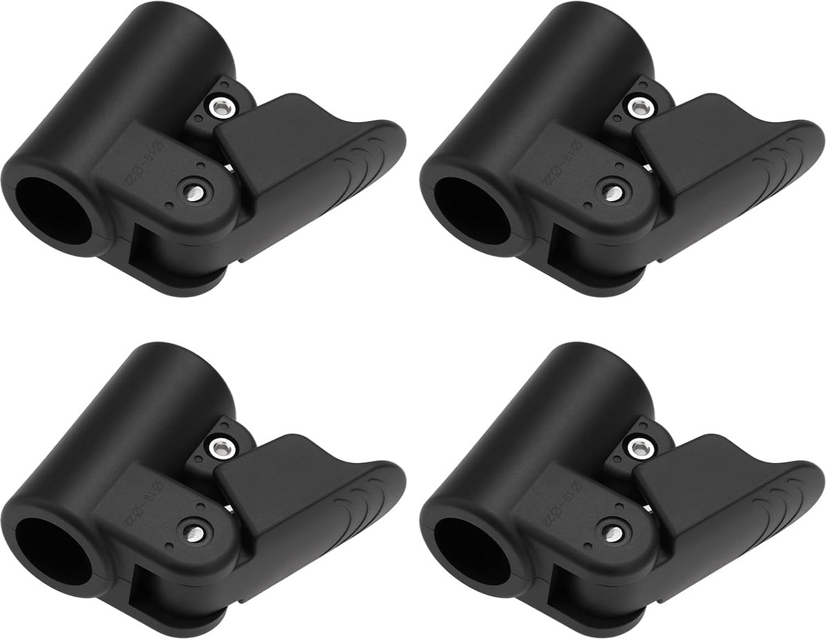SnelShoppen - 4 Stuks 19-22mm Tentstok Verstelclips voor Caravan, Motorhome en Camping - Duurzaam en Eenvoudig te Installeren
