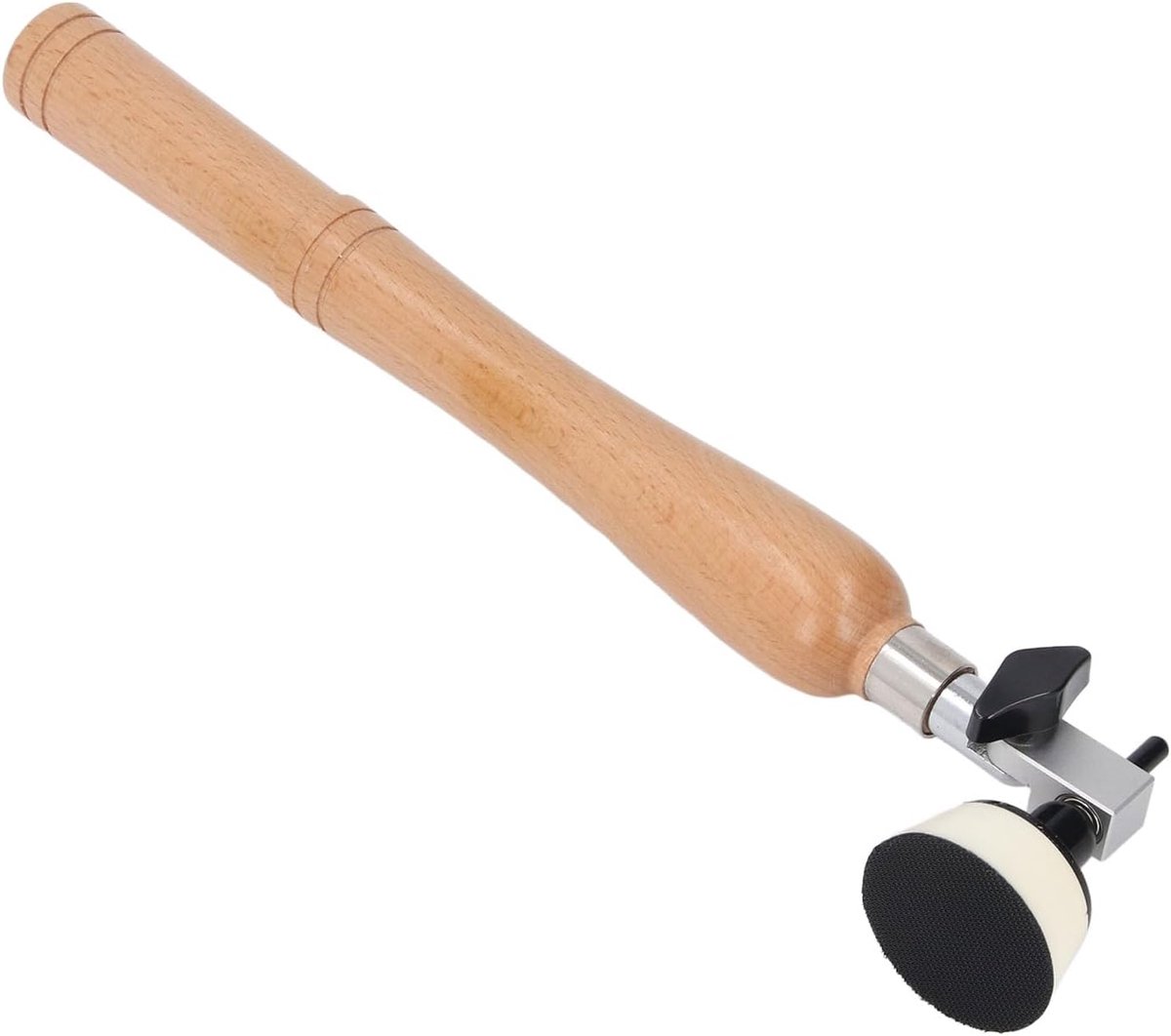 SnelShoppen - Handheld Bowl Sander Set met Houten Handgreep, 1 Inch & 2 Inch Schuurpads, 50 Stuks Schuurdiscs voor Houtbewerking, Verstelbaar Schuur S