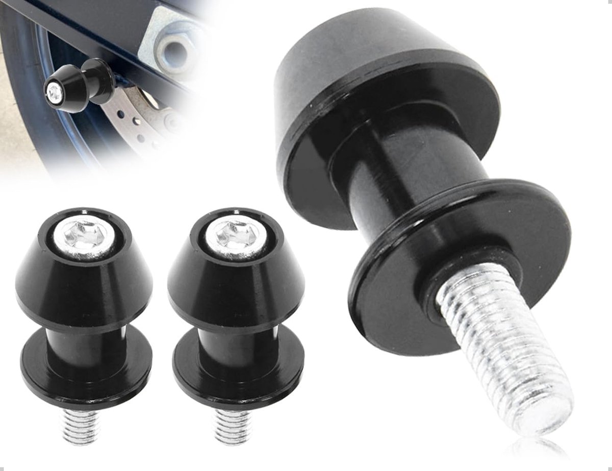 SnelShoppen - 2 Stuks Motorfiets Monoshock Sliders, Aluminium Motorfiets Bob Bin Installatiestandaard, Racing Adapter Standaardmontage, Geschikt voor