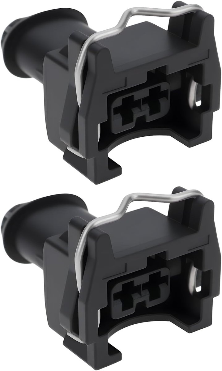SnelShoppen - 2 Stuks 2Pin Draad Kabel Stekkers 12521427615 Geschikt voor BMW Brandstof Tankklep en Ventiel Toepassingen, Duurzaam, Hoogwaardige Kunst
