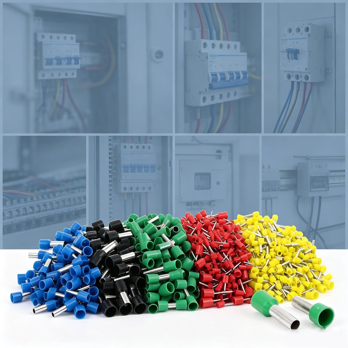 SnelShoppen - Crimpkabel Eindterminal Bootlace Ferrule Connector 80 Stuks 6mm Groen voor Elektrische Verbindingen en Klussen
