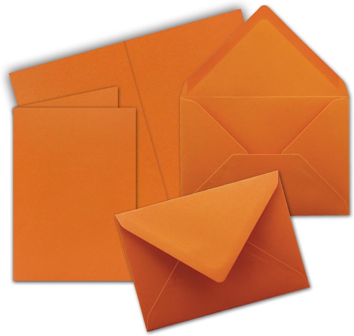 SnelShoppen - Vouwkaart Set met Enveloppen DIN A6/C6 Terracotta 50 Sets Premium Kwaliteit 14.8 x 10.5 cm Voor Feestdagen, Uitnodigingen en Bedankjes