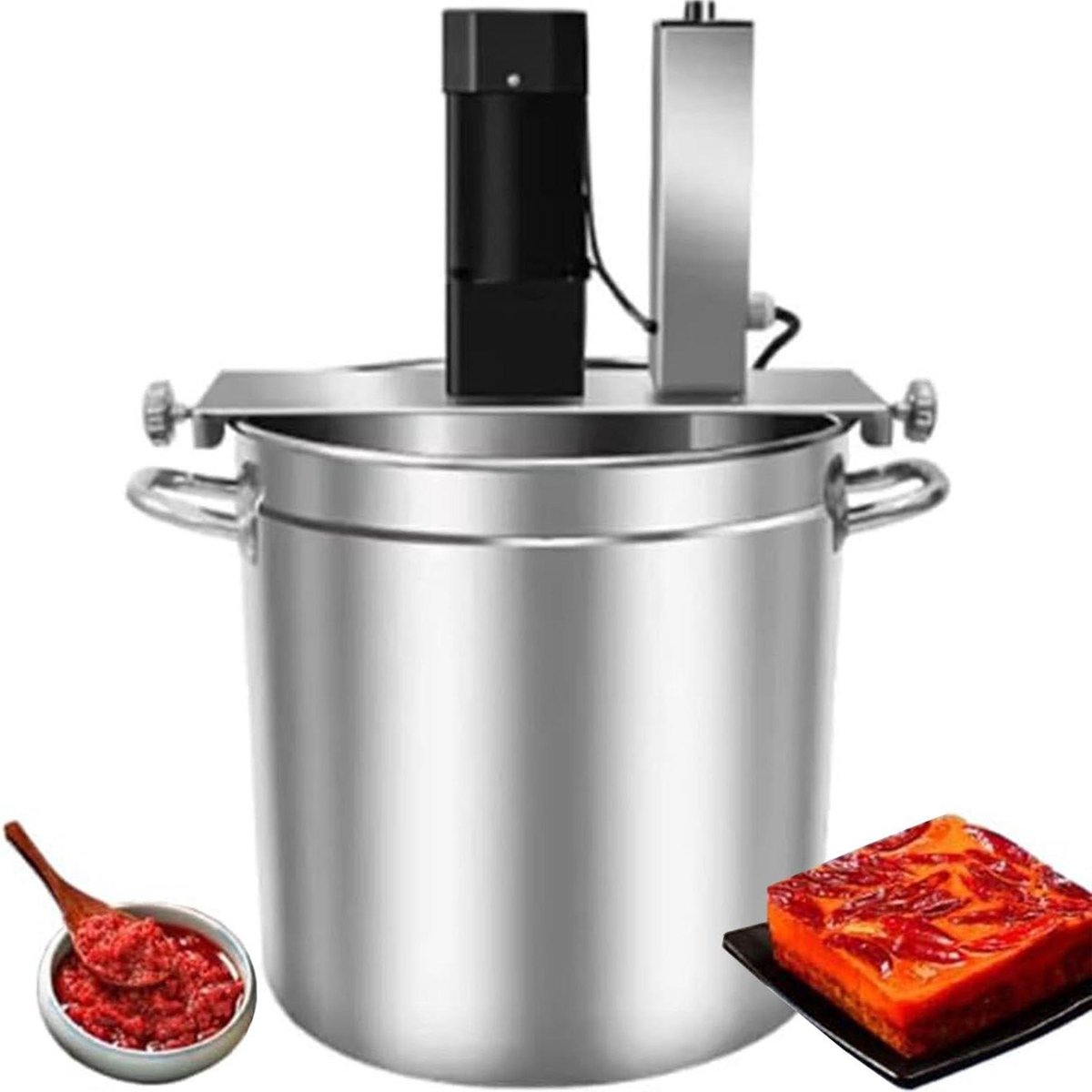 Keukenmixer - Voedselmixer - Automatisch Mengen - Dubbele Schraper - 25 Liter - Zilver