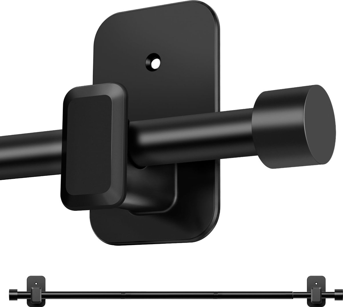 SnelShoppen - Gordijnroede zonder boren, telescoopstang 81-219 cm, 16 mm diameter, ideaal voor lichte gordijnen, woonkamer, slaapkamer, terras