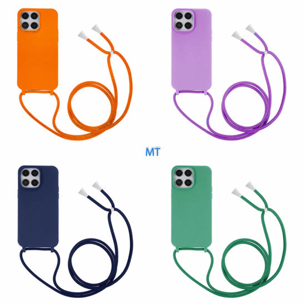 GREEN ON Cord Case Colours For IPhone 11 - Donkerblauw/Dark Blue