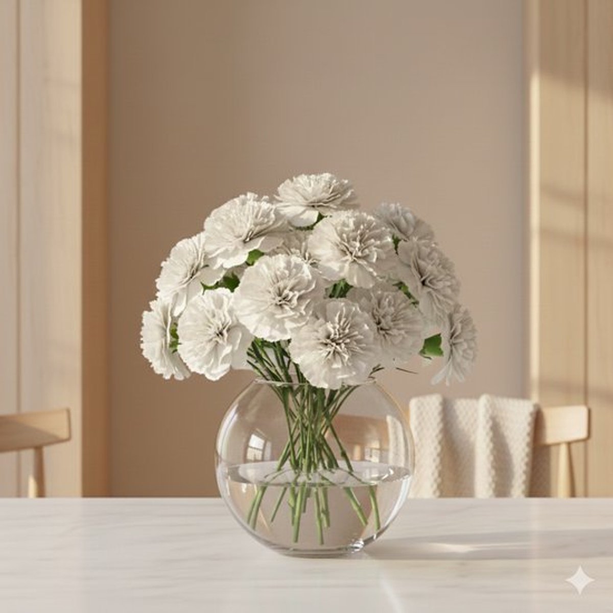 Witte Dianthus of Anjers | Lengte 70 centimeter | Dianthus Rodas | Per 20 verse bloemen
