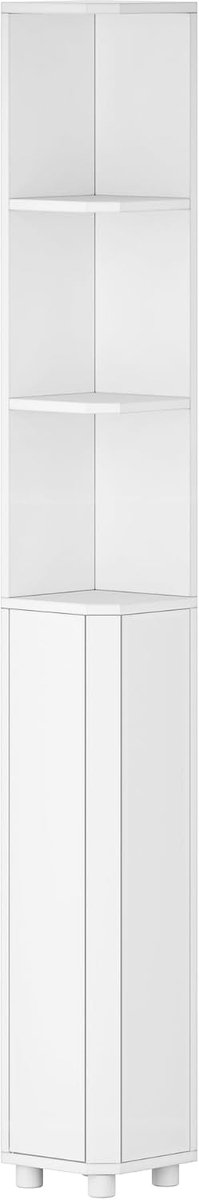 Hzuaneri hoekkast badkamerkast, met verstelbare legplanken, 170cm, wit