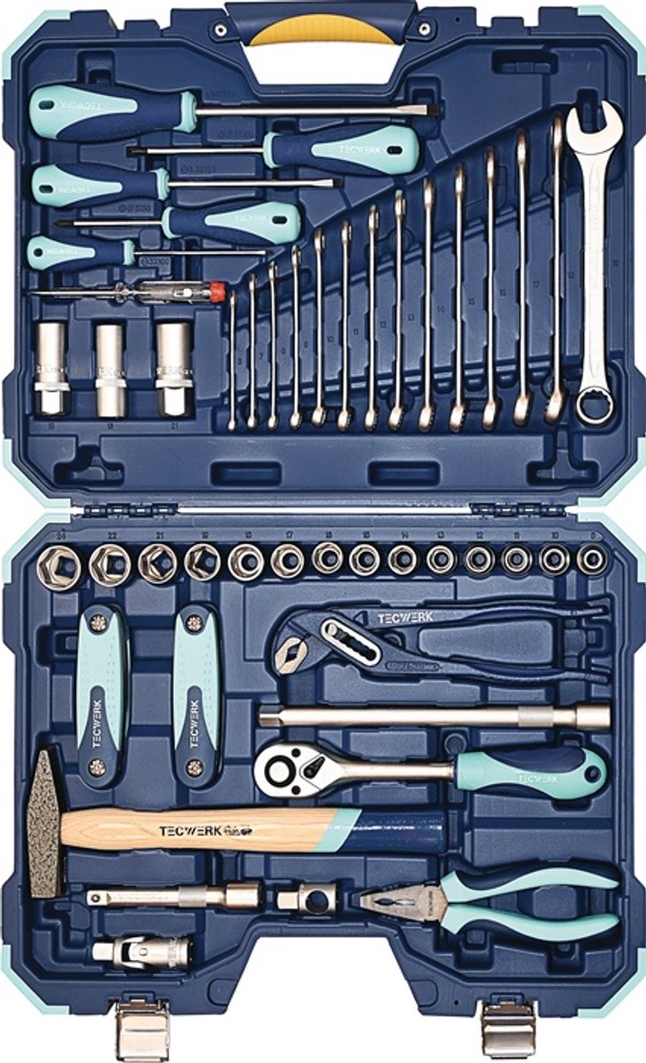### Naam Gereedschapskist 47-delig.in kunststof koffer 4-24mm TECWERK