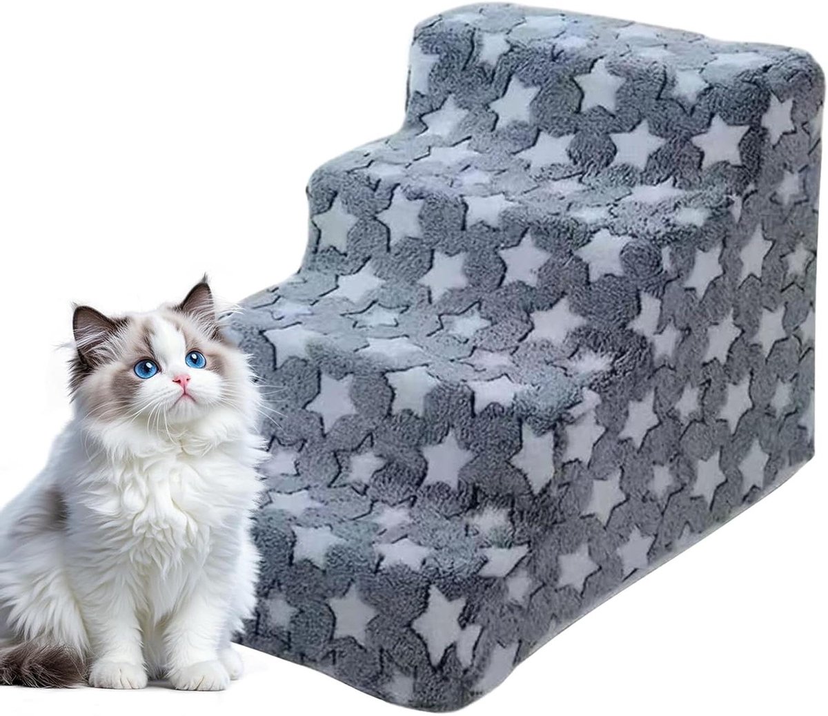 Hondentrap - Kattentrap Trapjes - Huisdieren Hulp - Schuim met Hoge Dichtheid - 54 x 37 x 39 cm - Blauw