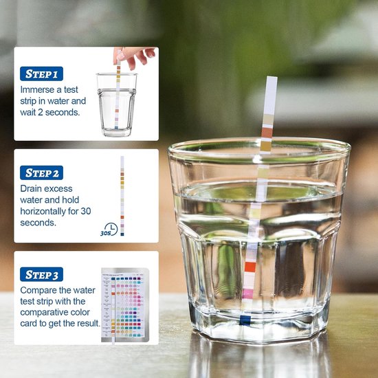 Complete Set van 16 in 1 Water Test Strips voor Drinkwater - Test Hardheid, Lood, Ijzer en Koper - 50 Stuks voor Eenvoudige Kwaliteitscontrole van Water — afbeelding 5