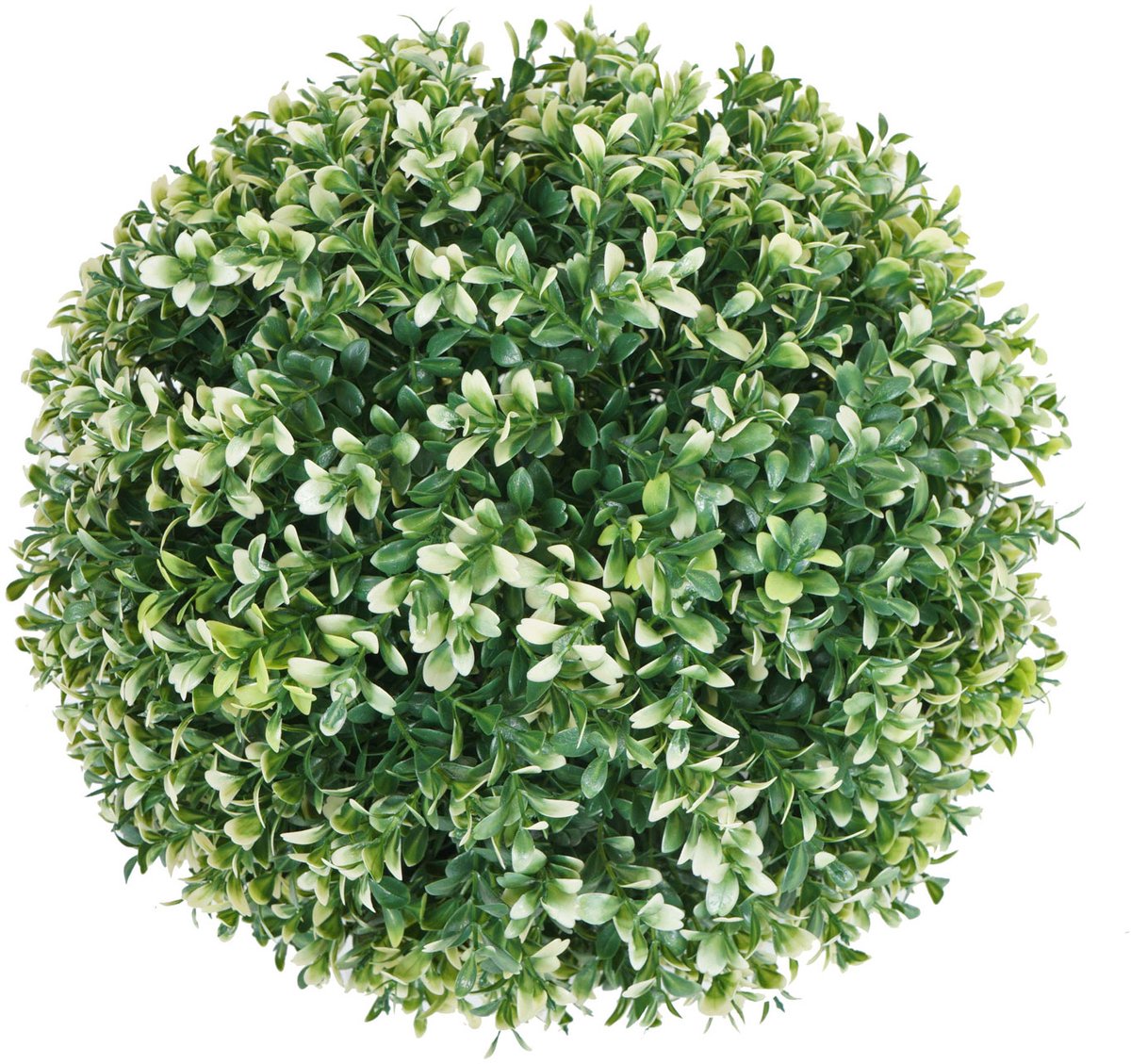 MCW Kunststruik MCW-L77, bol decoratieve plantendoos boom bol kunstplant buxus, buiten Ø 35cm ~ wit