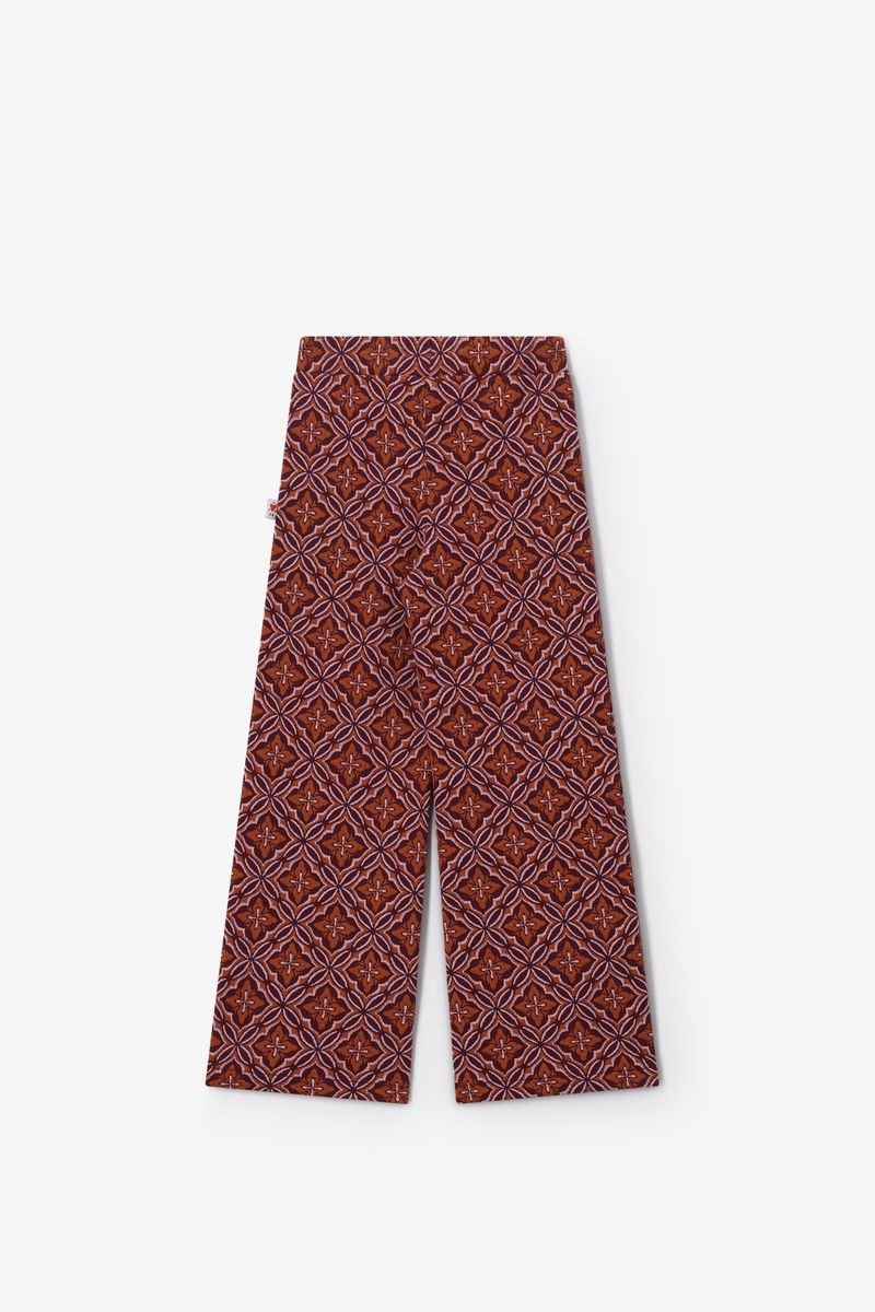 Sissy-Boy - Donkerrode straight leg legging met tile print