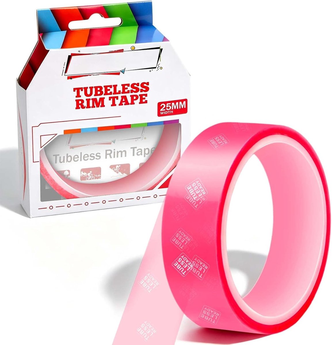 Tubeless velgband 25 mm x 10 m - Plakband voor MTB en gravity wielen - Ideaal voor luchtdichte afsluiting - SnelShoppen