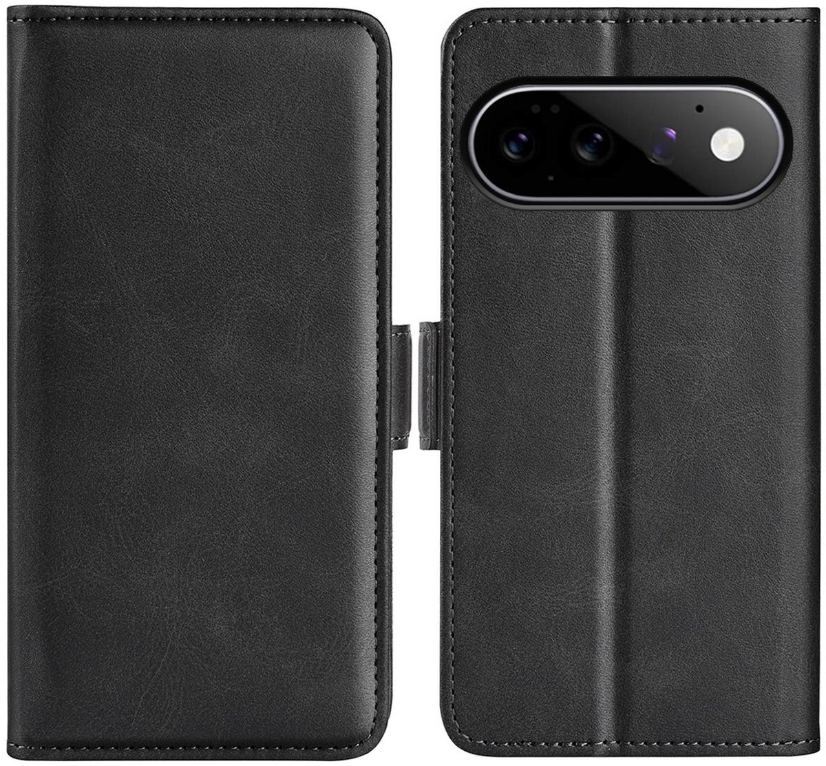 MobyDefend Hoesje - Geschikt voor Google Pixel 11 Pro - Luxe Wallet Book Case (Sluiting Zijkant) - Zwart