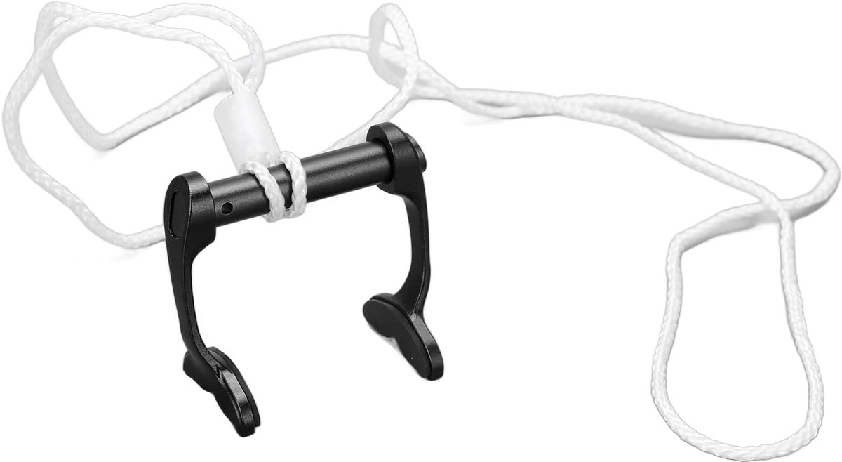 SnelShoppen - Freediving Neusclip voor Zwemmen - Anti-verlies Band voor Beginners - Perfect voor Duikers - Zwart - Precisie Ontwerp - Verstelbaar