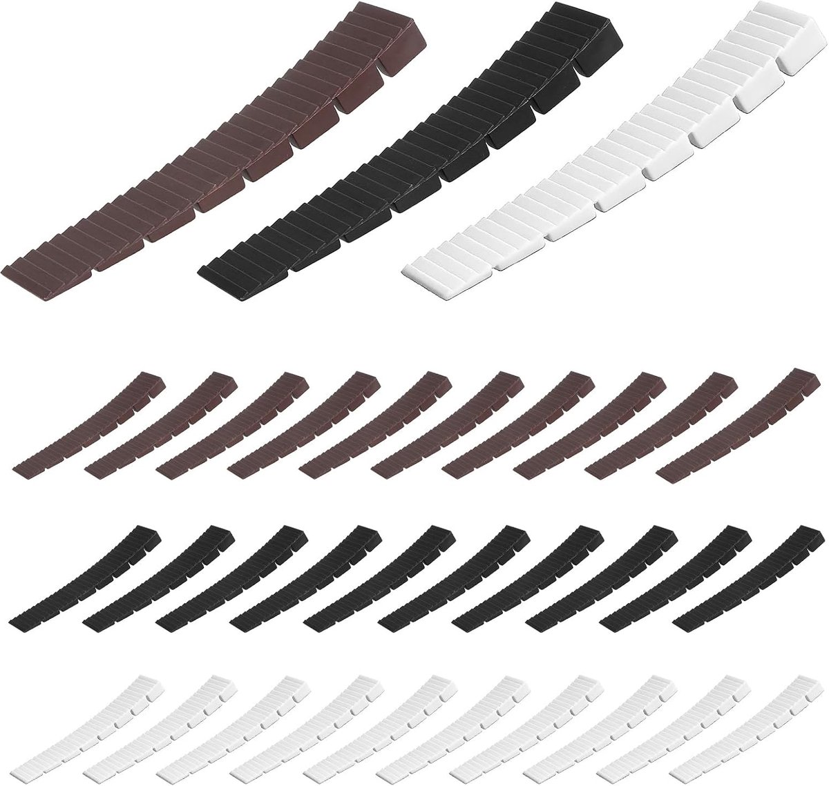 SnelShoppen - 60 Stuks Meubelwiggen, Plastic Onderlegwiggen, Verstelbare Wedges, Kleine Meubelwiggen, Compensatiewiggen, Niveau Pads voor Meubels, Kas