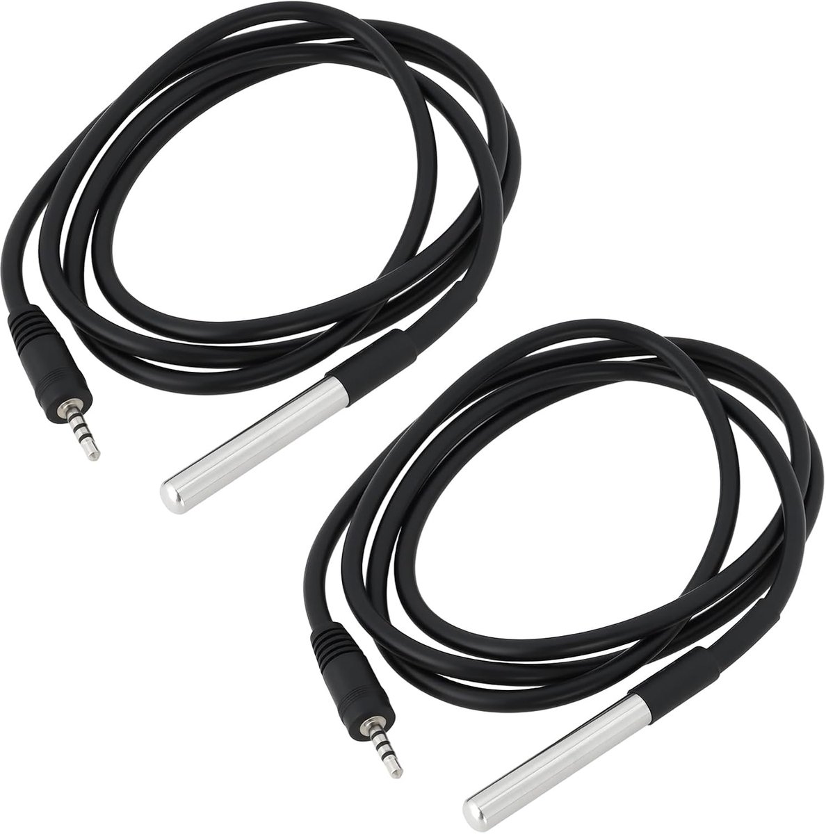 SnelShoppen - 2 Stuks DS18-B20 Temperatuur Sensor -10°C tot 85°C met 2.5mm Connector 1m Geschikt voor Sonoff TH10/16 en Tasmota Firmware