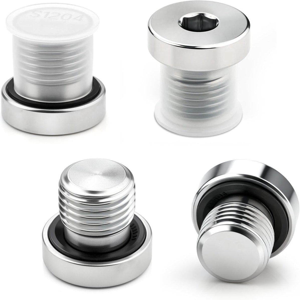 Set van 4 Binnenzeskant Buiskoppelingen G1/2 Inch met Zwarte Rubber Seals voor Water, Lucht en Verwarming in de Industrie