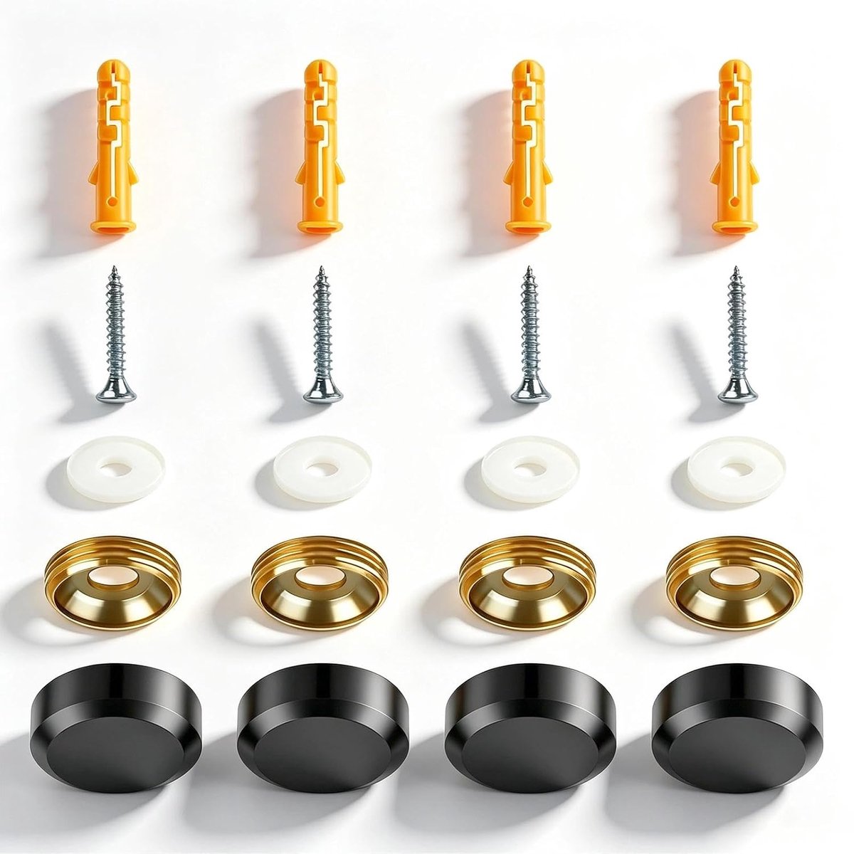 SnelShoppen - 4 Decoratieve Schroefkapjes 22mm voor Spiegels en Meubels | Verberg lelijke schroefkoppen | Duurzaam en Corrosiebestendig | Ideaal voor