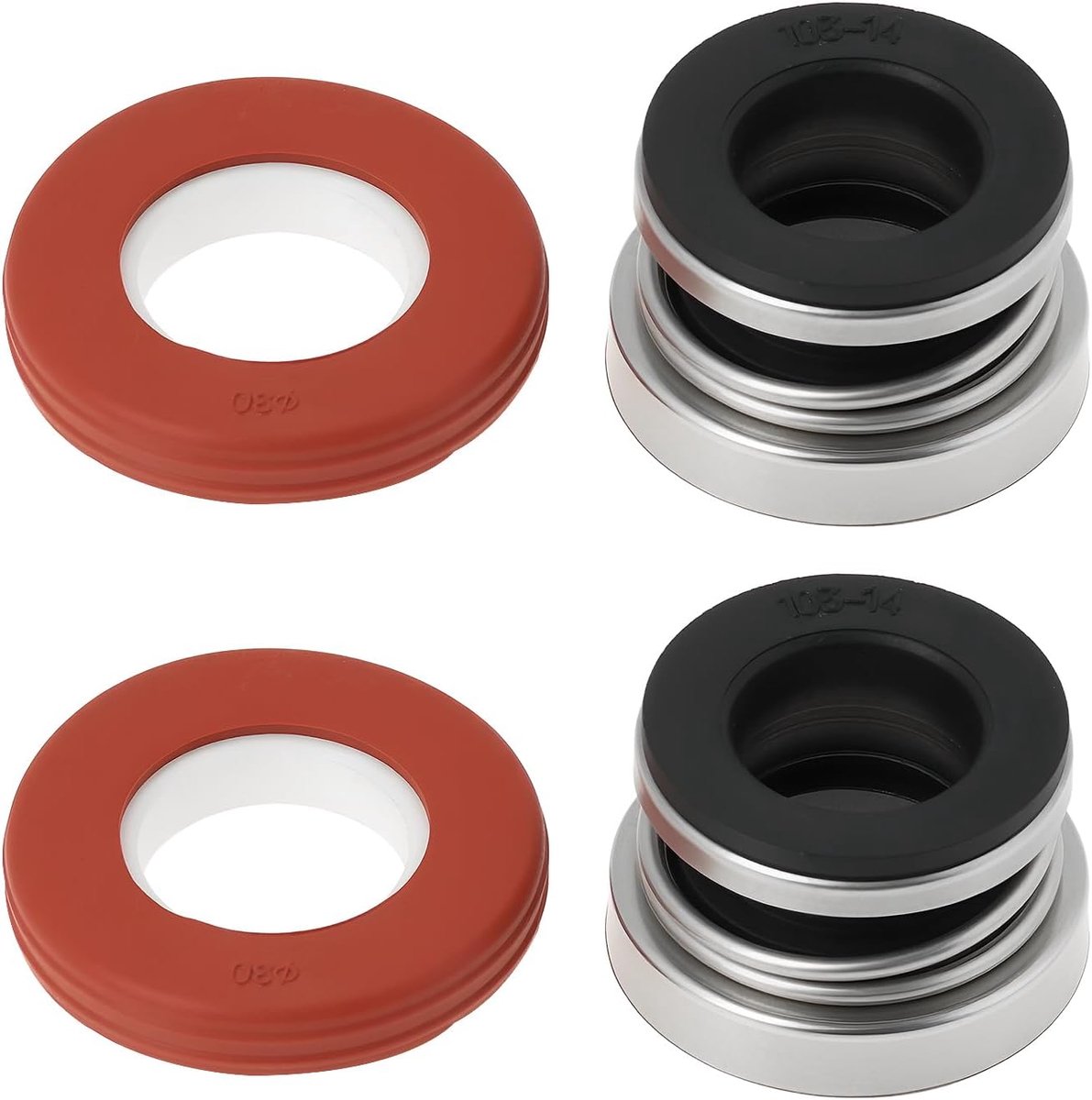 SnelShoppen - 2Pcs 14mm Veer Rubberafdichting voor Waterpomp Mechanische Afdichting 9x23mm/24x30mm - Verbeterde Sealing Betrouwbaarheid