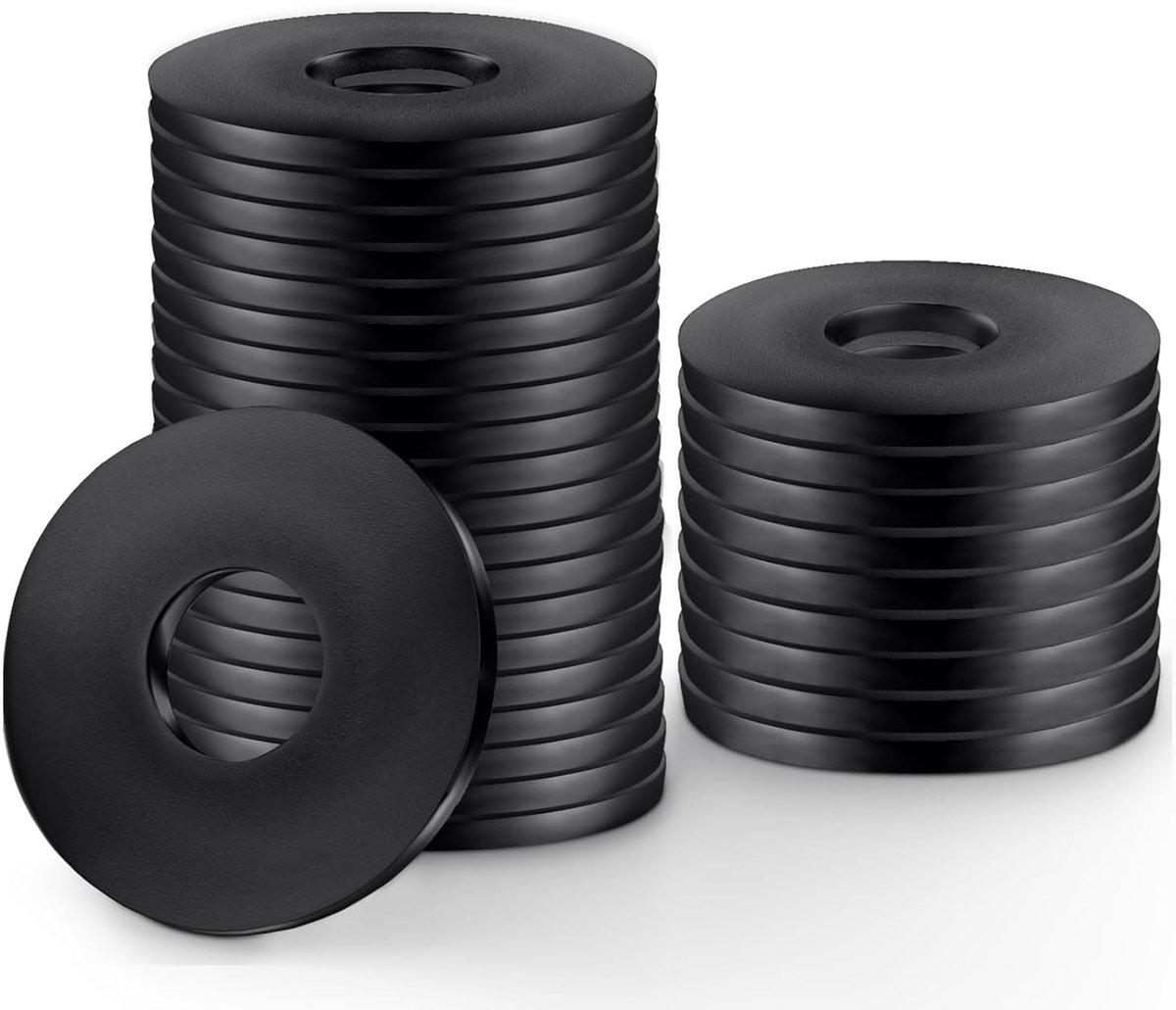 Pack of 30 Axle Rings M6 Black, Washers Black for Electrical Connections, Home and Car Repairs, Mechanical Devices (18 - ShopVlot