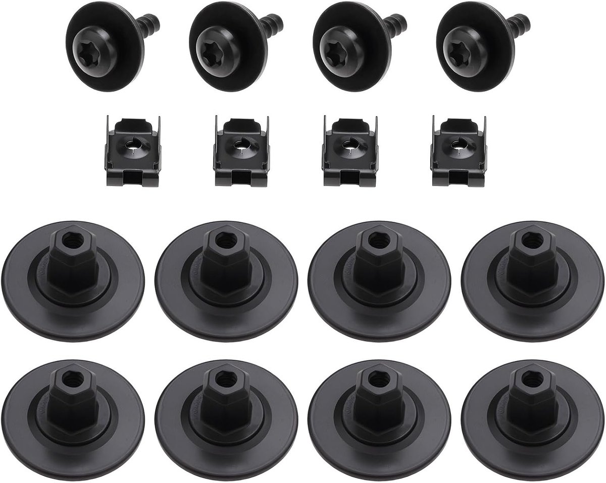 SnelShoppen - 8-delige Spatbord Liner Splash Guard Set met Moeren en Schroeven Clips - Vervangend voor WHT000713, N90698803, N10354601 - Geschikt voor
