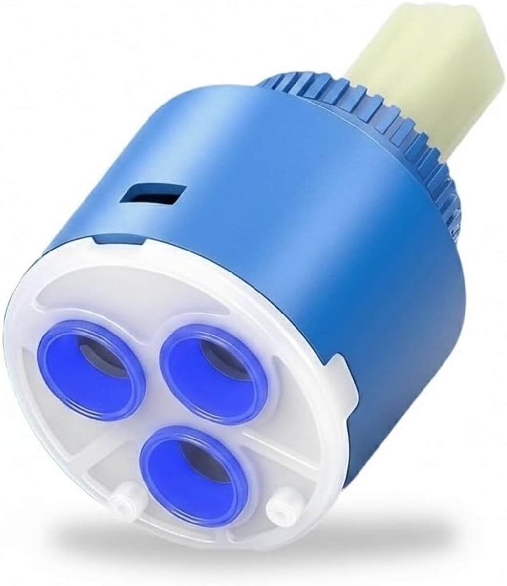 35mm Faucet Cartridge, Replacement Ceramic Disc Cartridge, Valve for Kitchen Mixer Tap with Cartridge Base - ShopVlot
