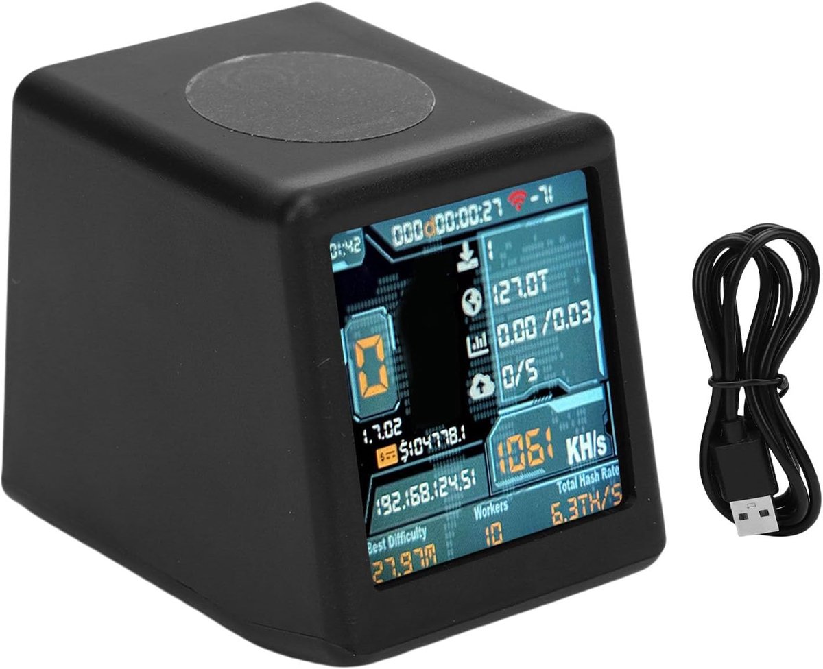 SnelShoppen - Lottery Miner 1060KH/S Hashrate - Lotterymachine met Wifi 802.11B G N, Bluetooth, USB Voeding, 1.54 Inch Scherm, ESP32 D0 Chip, Onderste