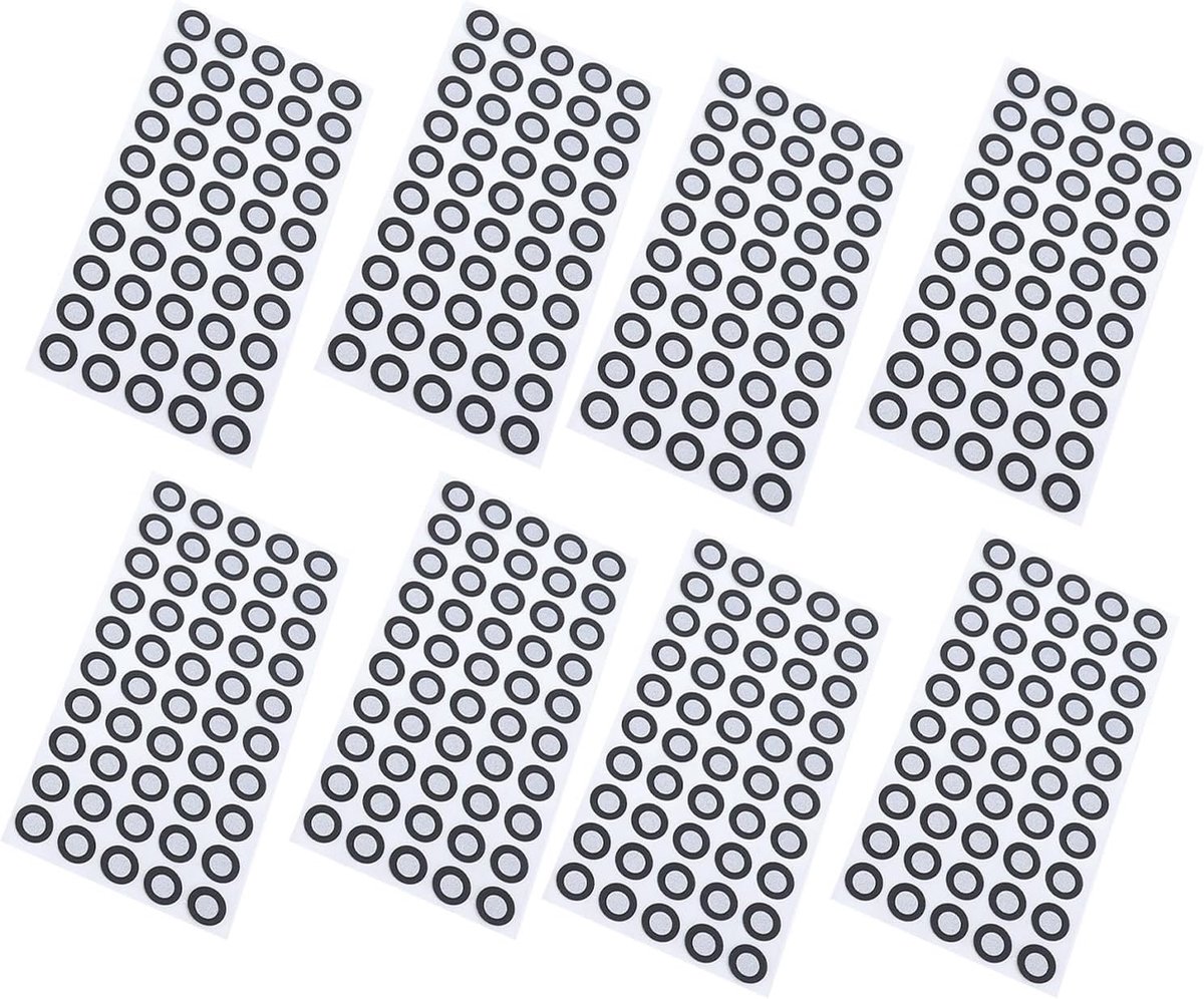 SnelShoppen - 500 Stuks 3D Scanning Markers met Hoge Reflectiviteit | 6mm x 10mm Lijmpunten & Tracking Dots voor Metrologie, Reverse Engineering, Insp