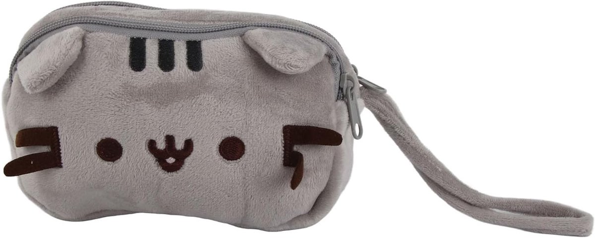 SnelShoppen - Ejoyous Toilettas Kat, Schattige Katten Look, Makeup Tas van Zacht Canvas met Handvat en Rits voor Reizen, Kantoor, Toilettas, Make-up O