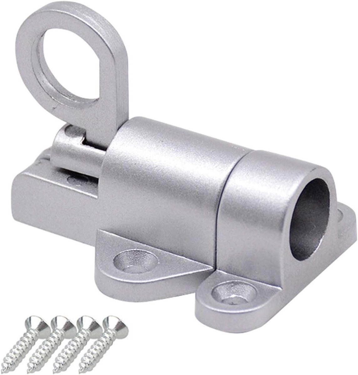 Poortgrendel Haak - Deurgrendel Slot - Beveiliging Ramen - Automatisch Vergrendelend - 57x437x42cm - Zilver