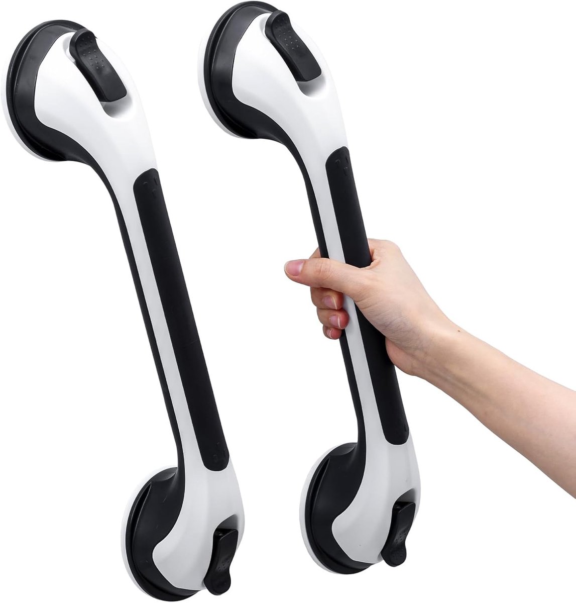 Doucherails set van 2 - 43cm zuignapgrepen - veilig voor ouderen - geen boren nodig - ShopVlot
