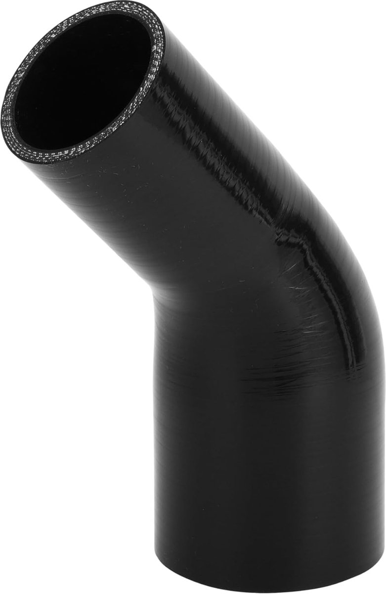 SnelShoppen - Zwarte Siliconen Slang 45 Graden 51-70mm ID 102mm Lengte Koelvloeistof Huidige Slang Universeel