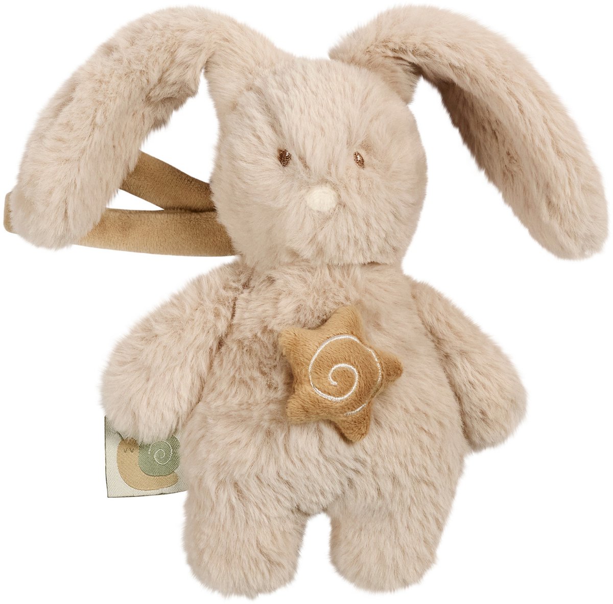Nattou LouLou Muziekknuffel Konijn - Zachte Knuffel met Muziek - Baby Cadeau - 20 cm - Zand