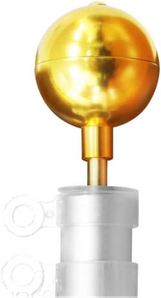 SnelShoppen - Flagpole Ball Topper, 7 Inch Aluminium Ornament voor Buiten, Duurzaam en Stijlvol, Ideaal voor Tuin en Feesten