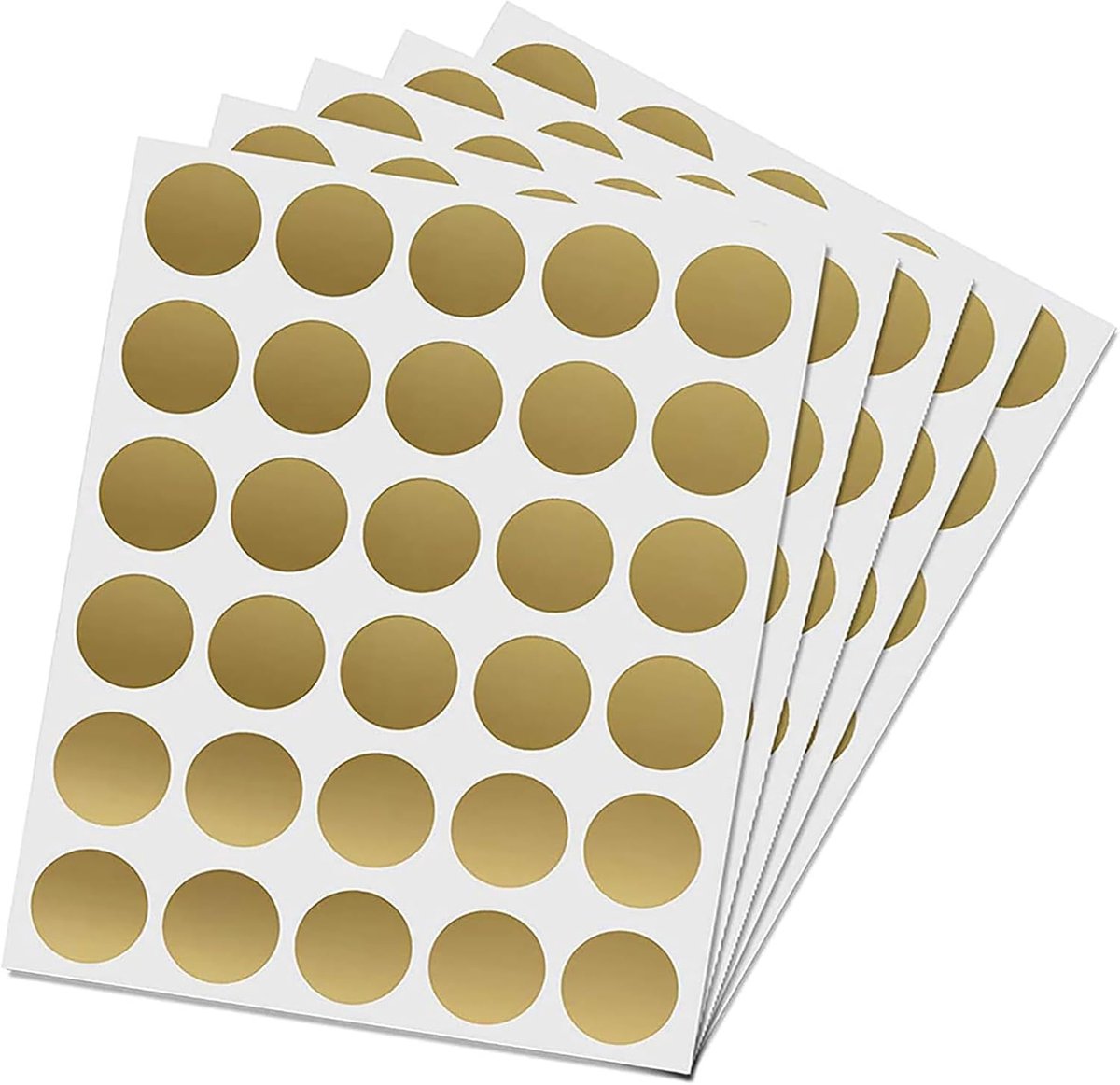SnelShoppen - Scratch Labels Set van 6 Bladen met 180 Stuks Ronde Kraskaarten, Gouden Krastickers voor Feest, Bruiloft, Verjaardag, Scrapbook en Postk