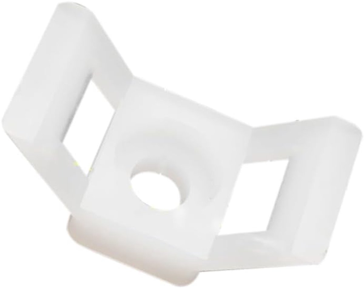 SnelShoppen - 100 Stuks Nylon Kabelbinders Bevestiging Klemmen Herbruikbaar Wit voor Kabelbeheer, Sterk en Duurzaam, 29x15mm