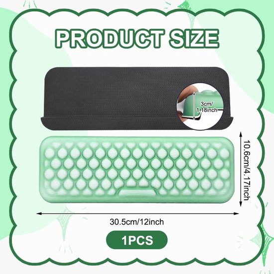 Ergonomische L-vormige polssteun van traagschuim voor toetsenbord, ideaal voor kantoor en gaming, comfortabel en ondersteunend — afbeelding 4