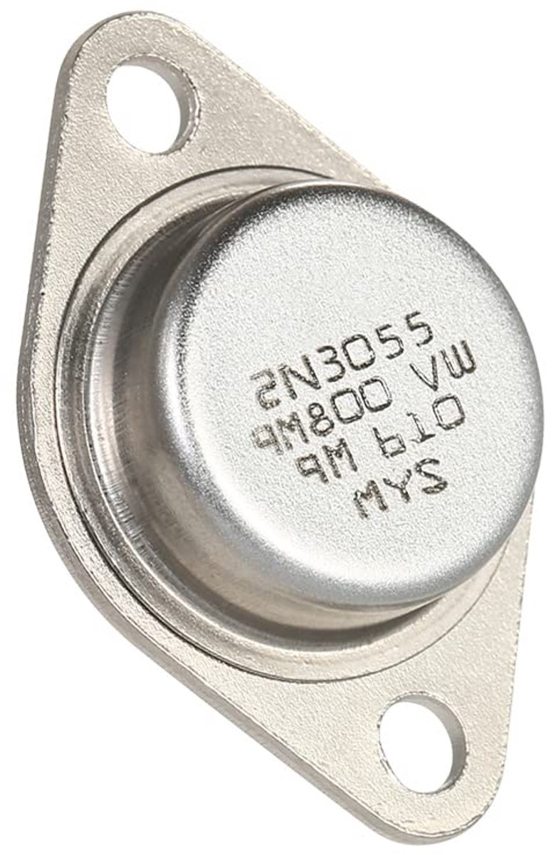 Set van 5 hoogwaardige 2N3055 NPN vermogenstransistors met metalen behuizing voor 15A/60V toepassingen