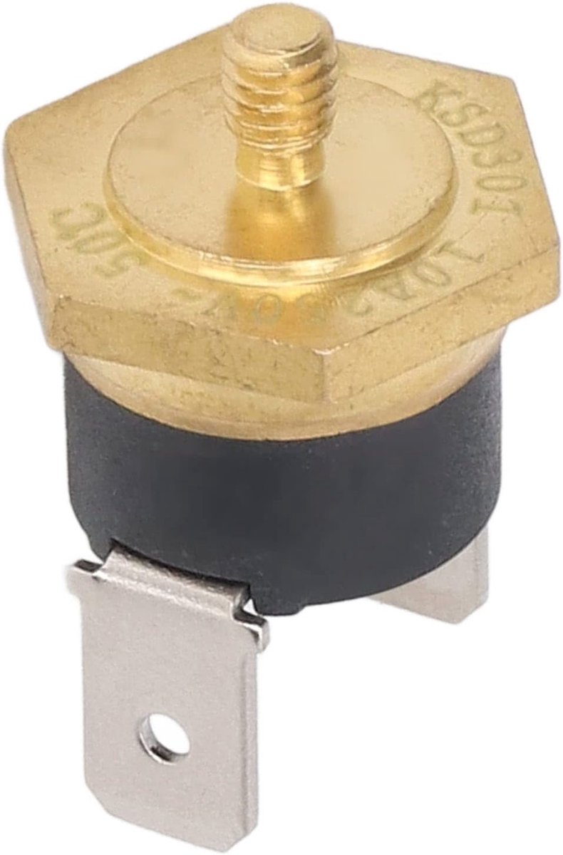 SnelShoppen - Ksd301 Koper Thermostaat Temperatuur voor M4 250V 5 Stuks Bimetalen Hoofd Temperatuur Thermostaat Regelaars (40°C) voor Waterflessen, Wa