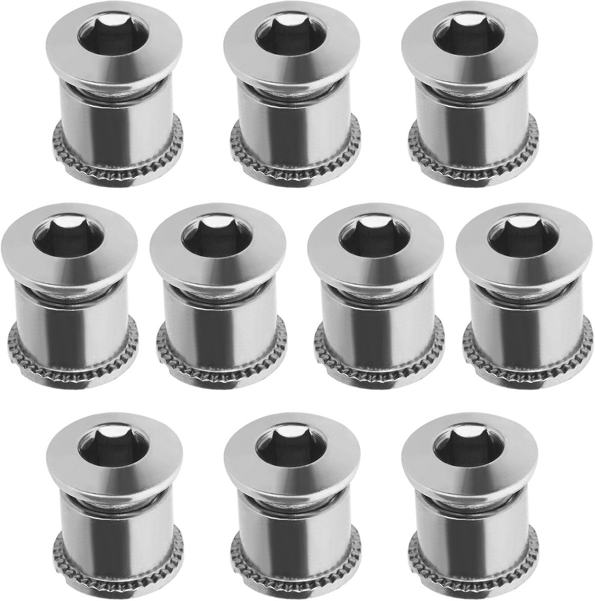 Fietskettingring schroeven 10 stuks - Carbon staal - Lichtgewicht en corrosiebestendig - Voor mountainbike en racefiets - ShopVlot