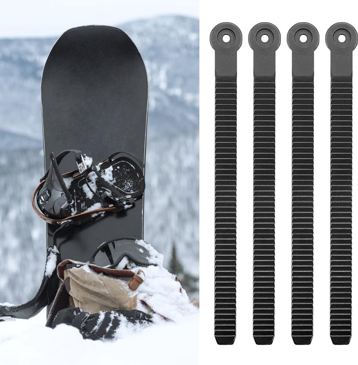 SnelShoppen - 6Pcs/10PCS Snowboard Enkelsluiting Ladder Strap, Roller Skates Schoenen Strap Vervangingsband Met Schroeven Voor Mannen Vrouwen IJs Scha