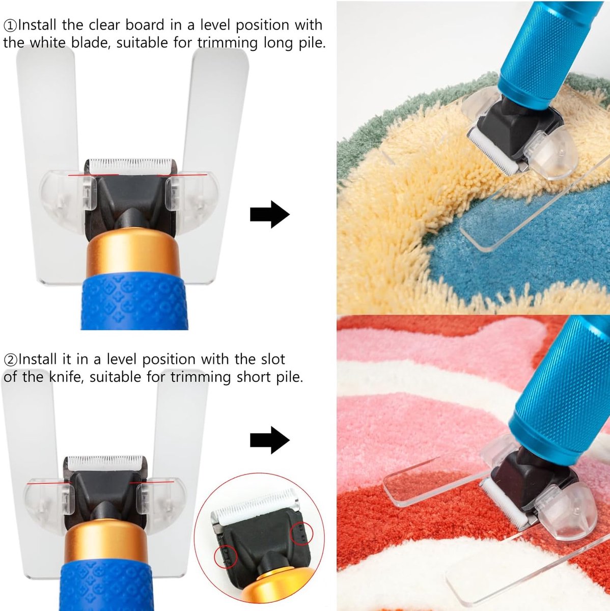 Tufting trimmer set - 200 W - met acryl frame - ideaal voor het maken van tapijten - SnelShoppen