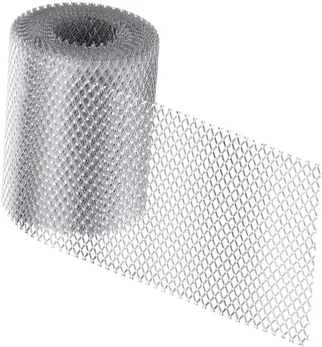SnelShoppen - Aluminium Gootbescherming Rol, 6.1m Gootblad Bescherming, Regen Goot Mesh voor Bladeren, Takken en Rommel Blokkeren (12.7cm)