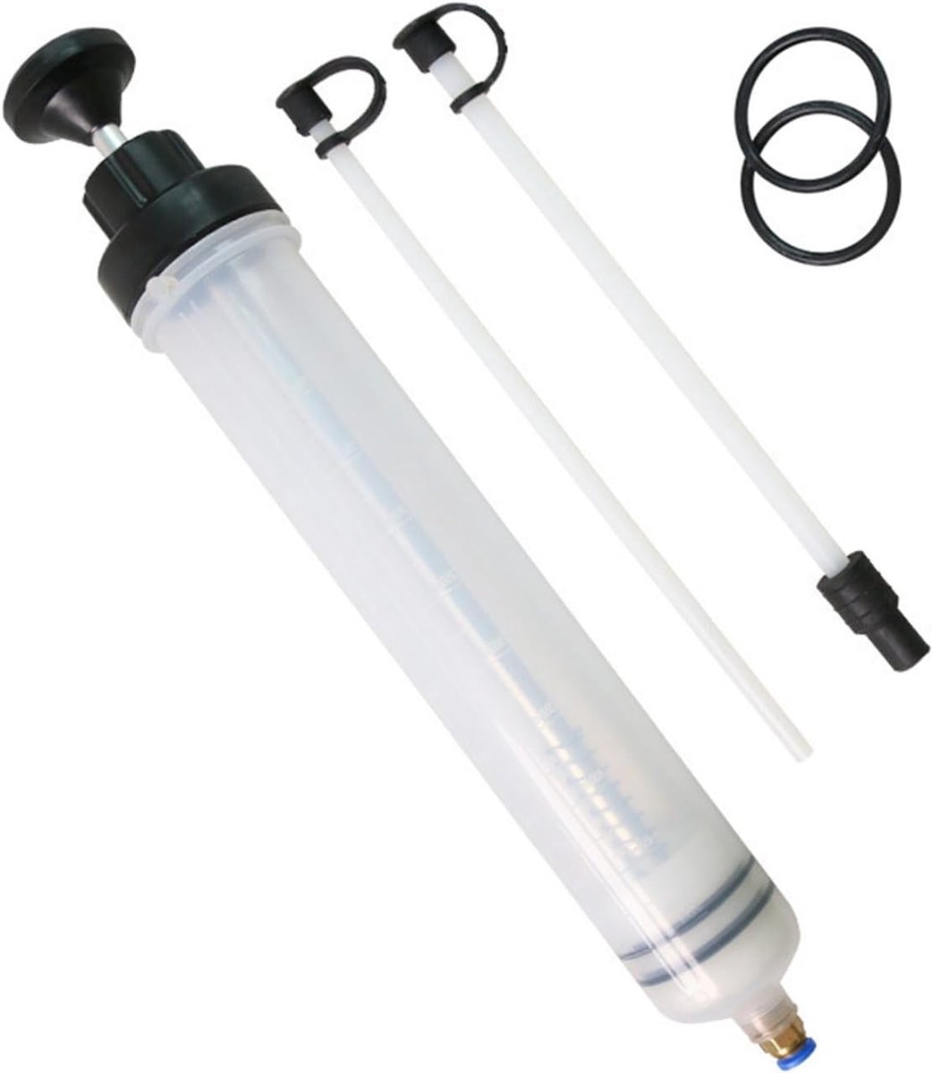 SnelShoppen - Oil Extraction Sprayer 500 ml, Oliepomp met 2 Slangen en Vervangrubberringen, Duurzaam PP Materiaal, Oliewissel Gereedschap voor Auto, T